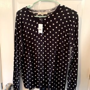 Loft size medium polka dot cardigan